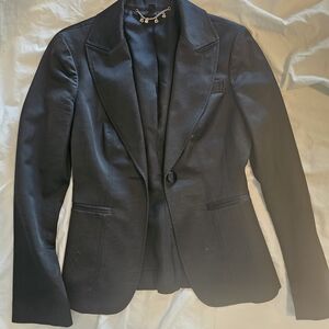 bebe Black Satin Blazer